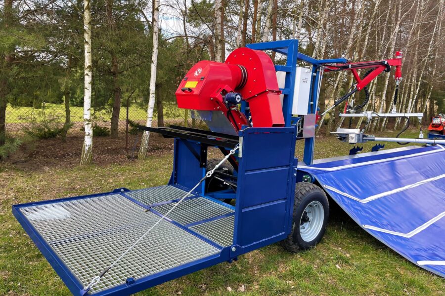 Cherry and plum harvester G-004 is designed for harvesting apples, sour cherries, plums, hazelnuts, almonds, olives, walnuts, and other fruits.