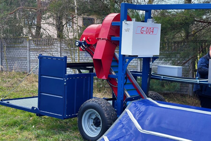Cherry and plum harvester G-004 is designed for harvesting apples, sour cherries, plums, hazelnuts, almonds, olives, walnuts, and other fruits.